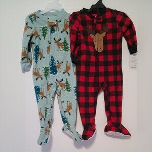 CARTER'S JUST ONE YOU TODDLER BOYS 2-PIECE SLEEPER SET- 12 MONTHS